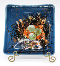 Load image into Gallery viewer, Bird Egg Nest on Deep Blue Transparent Glass Bowl