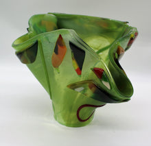 Load image into Gallery viewer, Large Green Twisted Vase