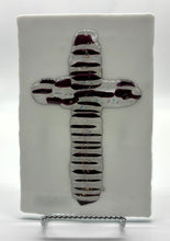 Load image into Gallery viewer, Medium Cross on White Opaque Glass