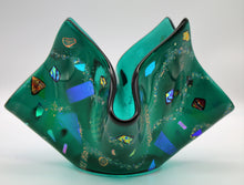 Load image into Gallery viewer, Green Dichroic Modern Vase
