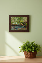 Load image into Gallery viewer, Fishing Boat in Garden Pond Painting
