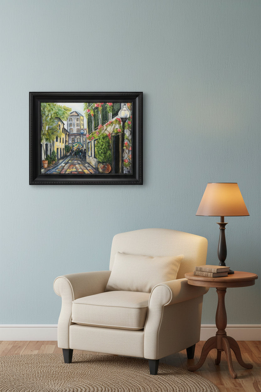 Street in Funchal Painting