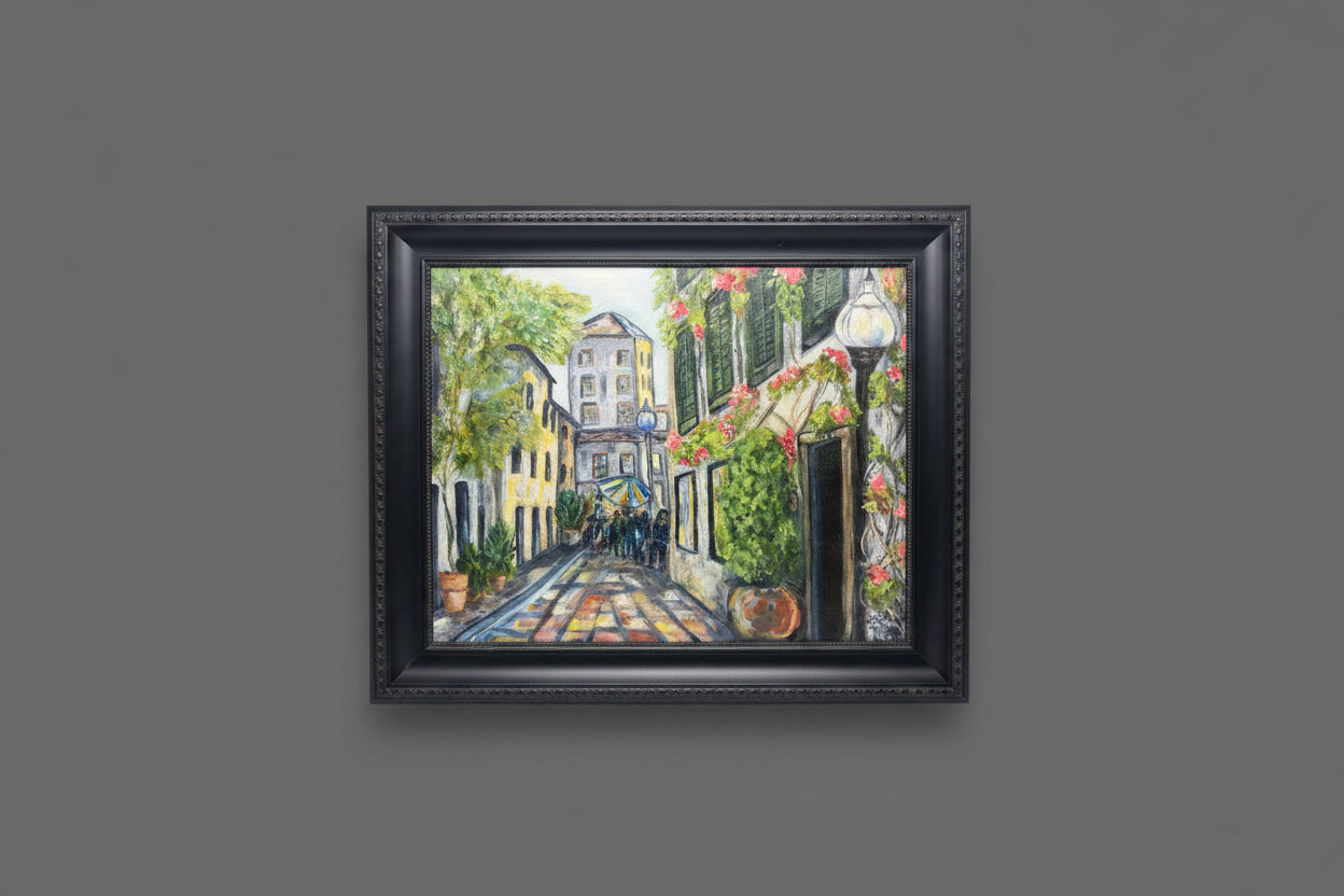 Street in Funchal Painting