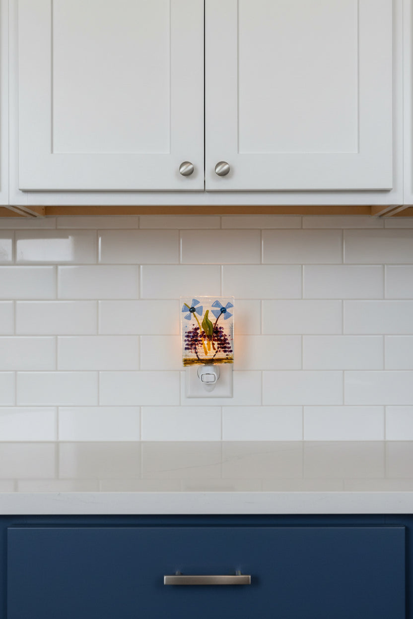 Two Blue Flowers Night Light