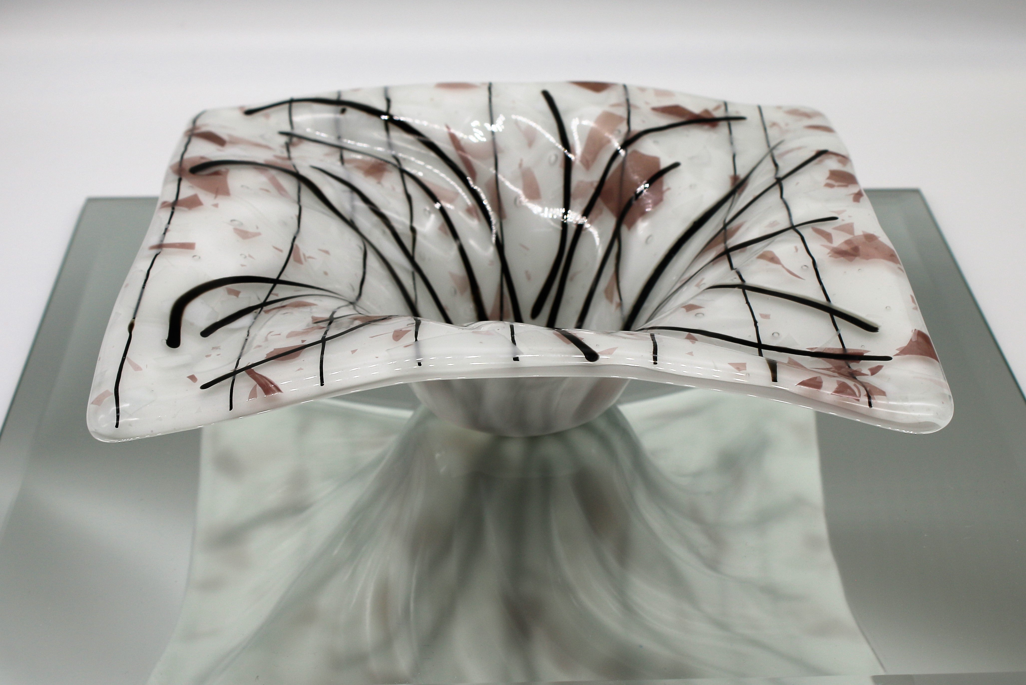 White - Lavender - Confetti Cyclone Serving Bowl