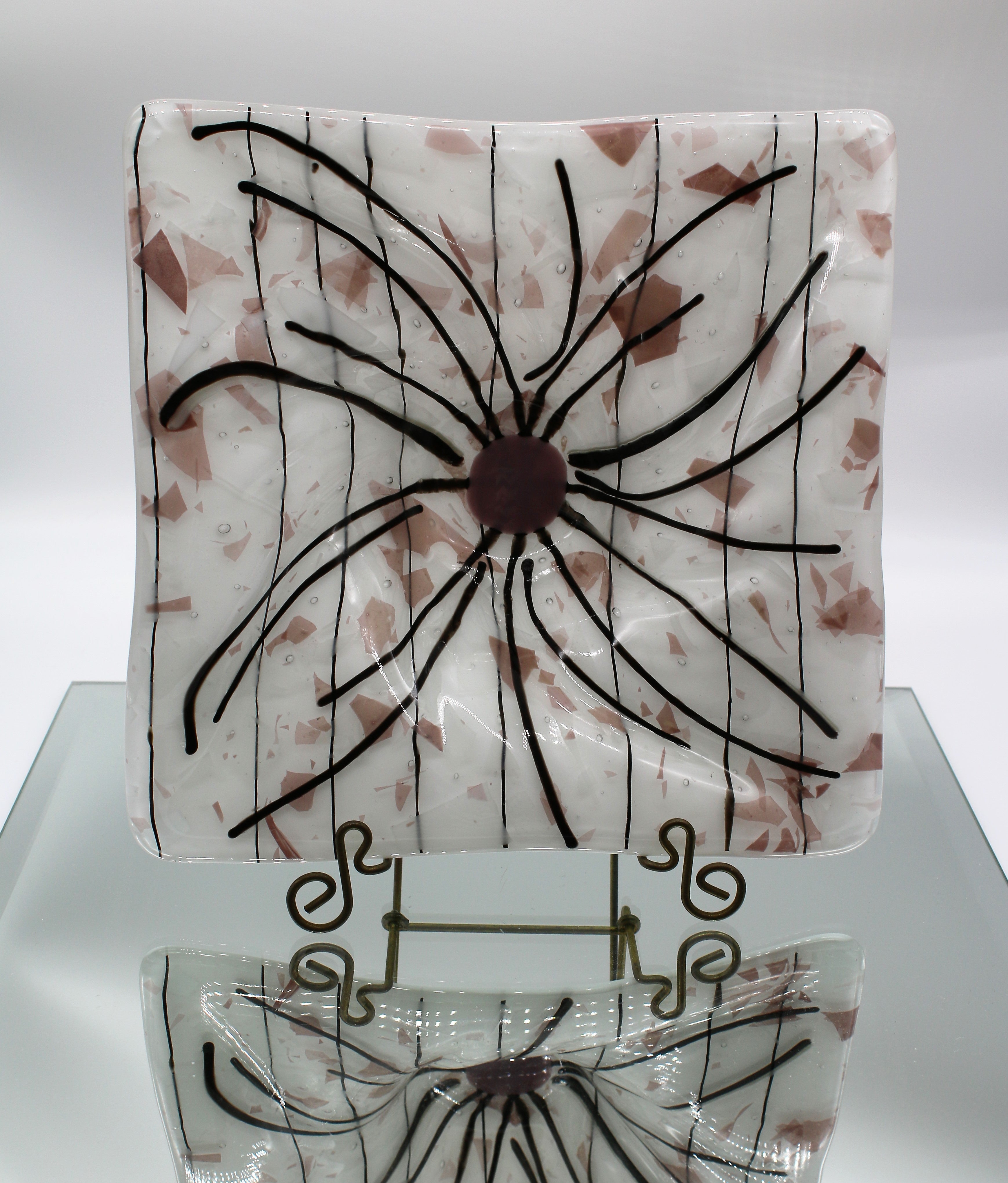 White - Lavender - Confetti Cyclone Serving Bowl
