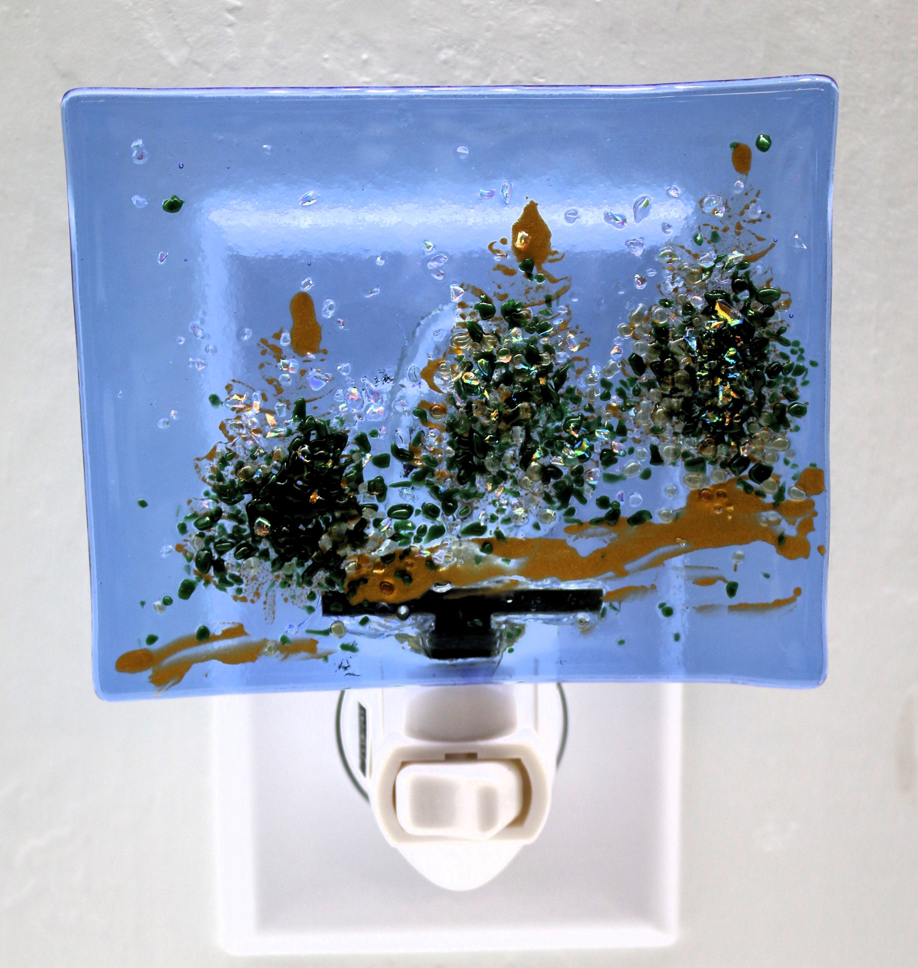 Three Evergreen Trees Christmas  Light