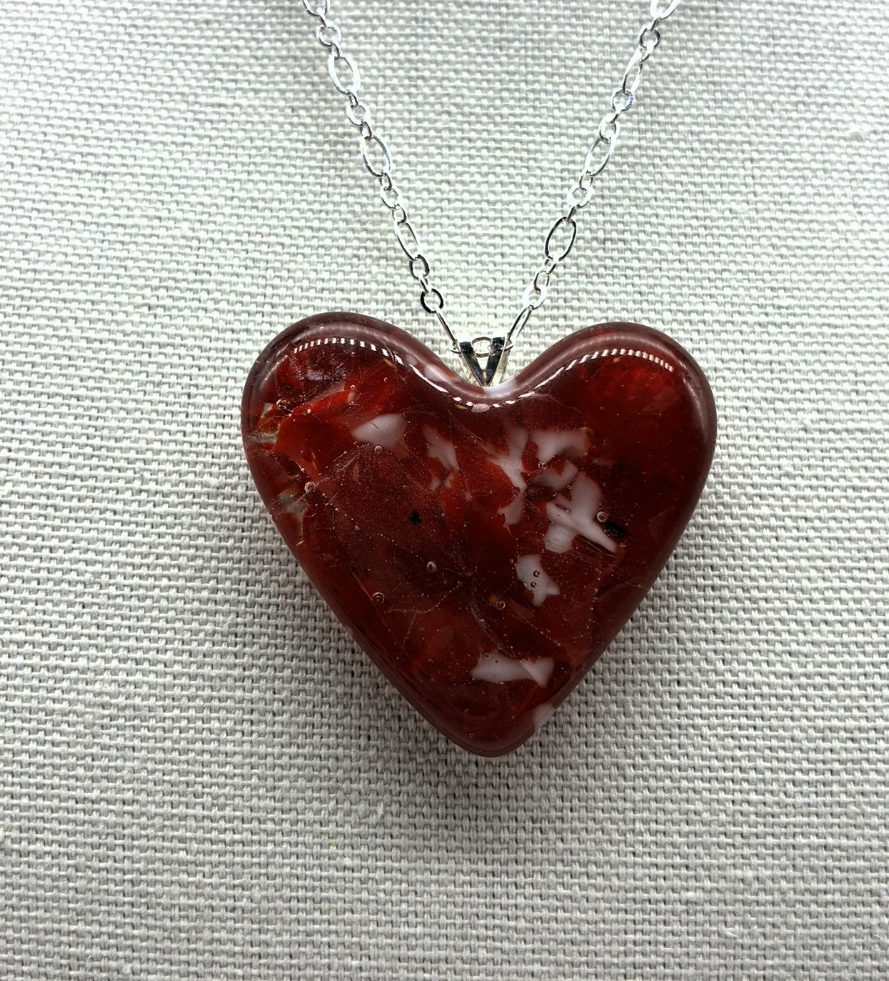 Jewelry -medium Round multicolored with heart pendant necklace