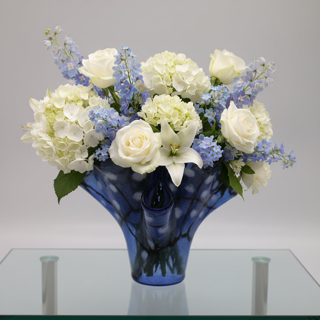 Blue Butterfly Vase
