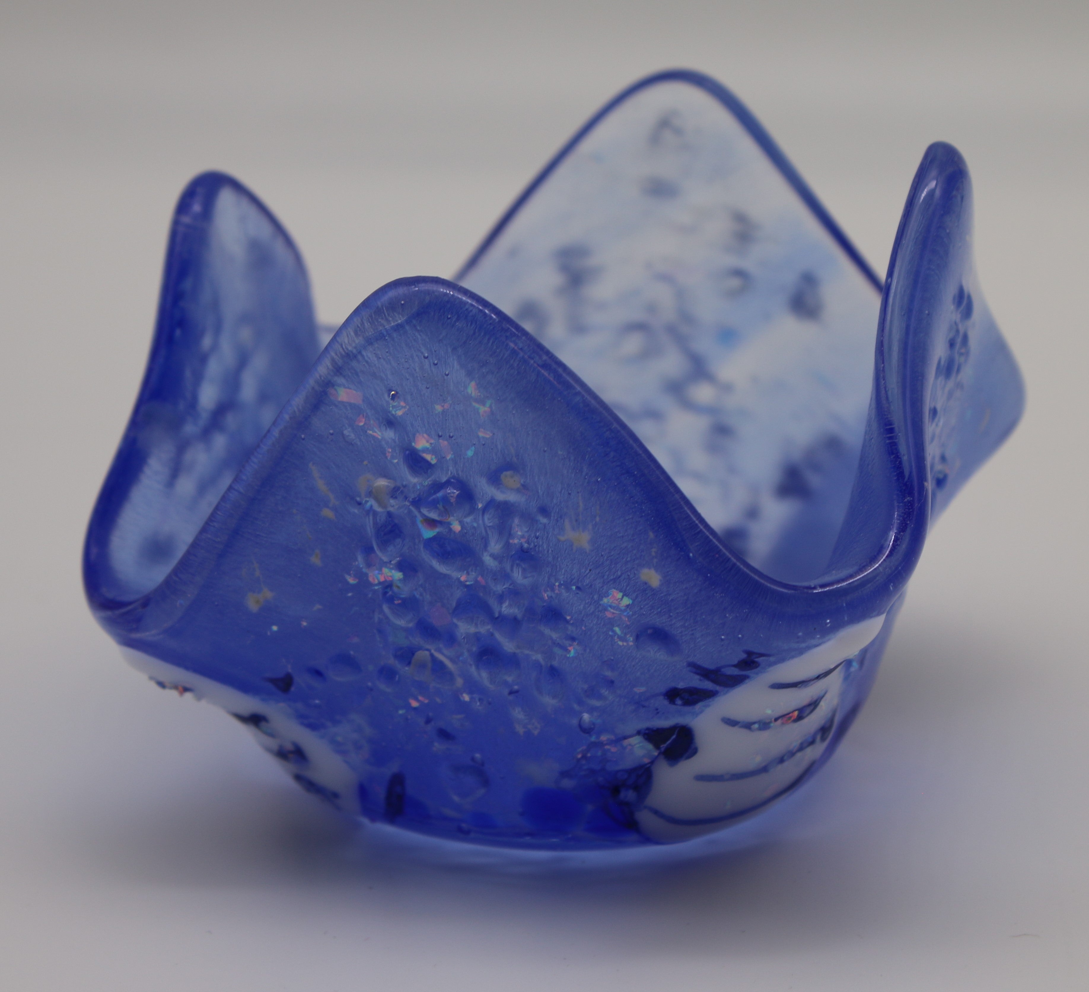 Blue Christmas Candle Votive