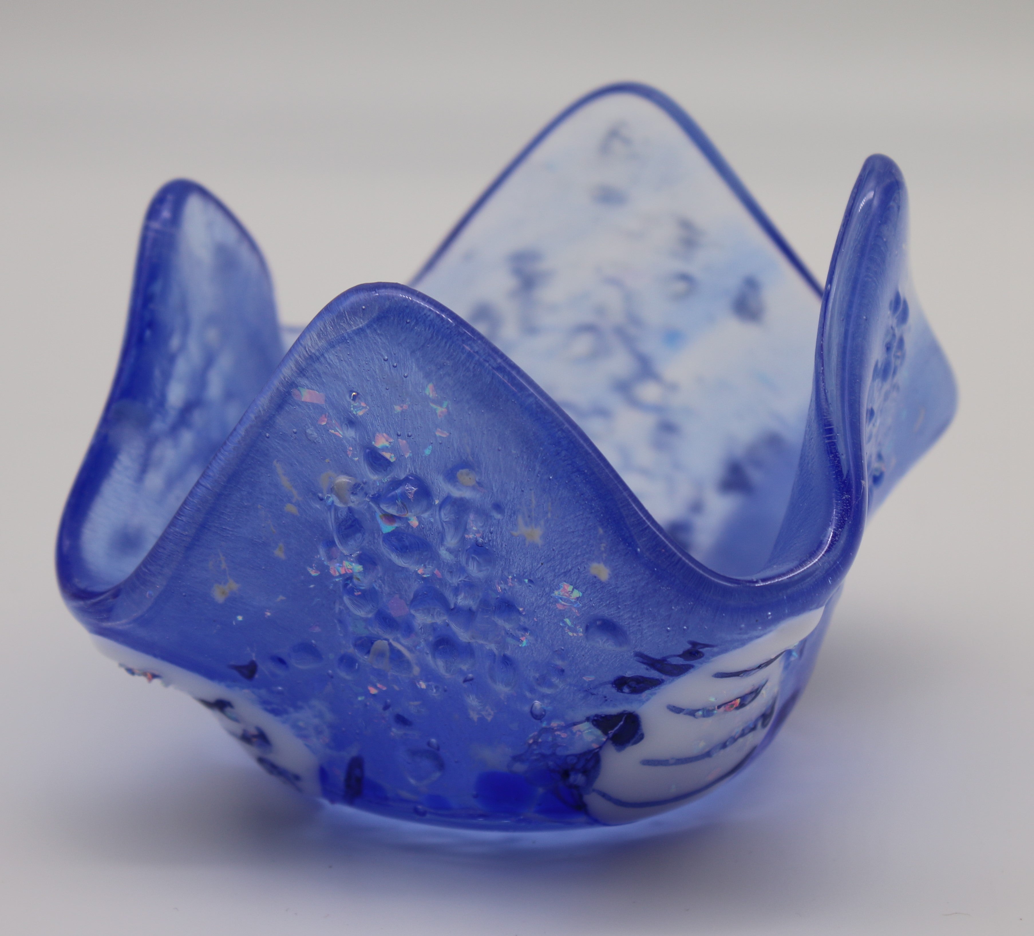 Blue Christmas Candle Votive