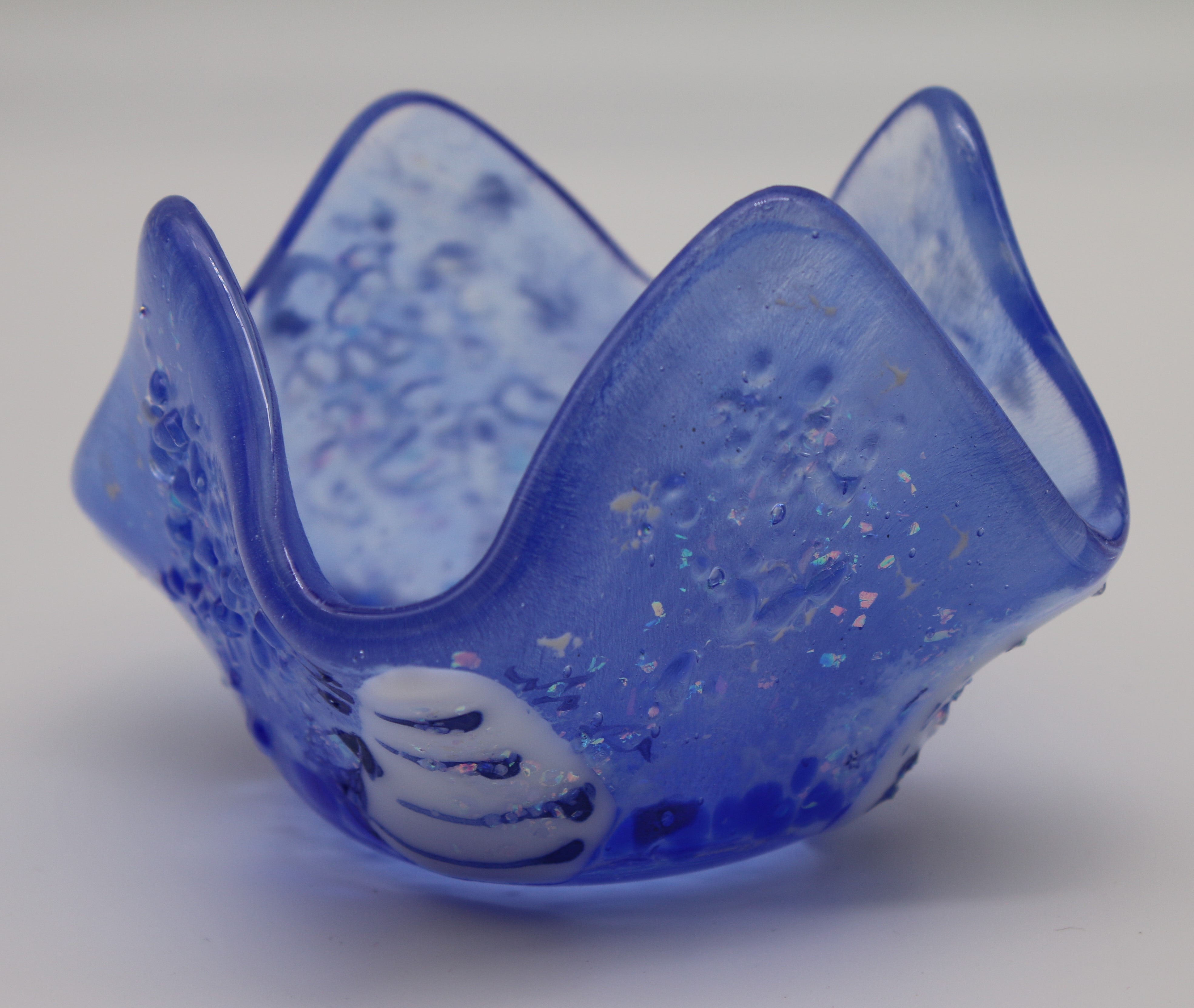 Blue Christmas Candle Votive
