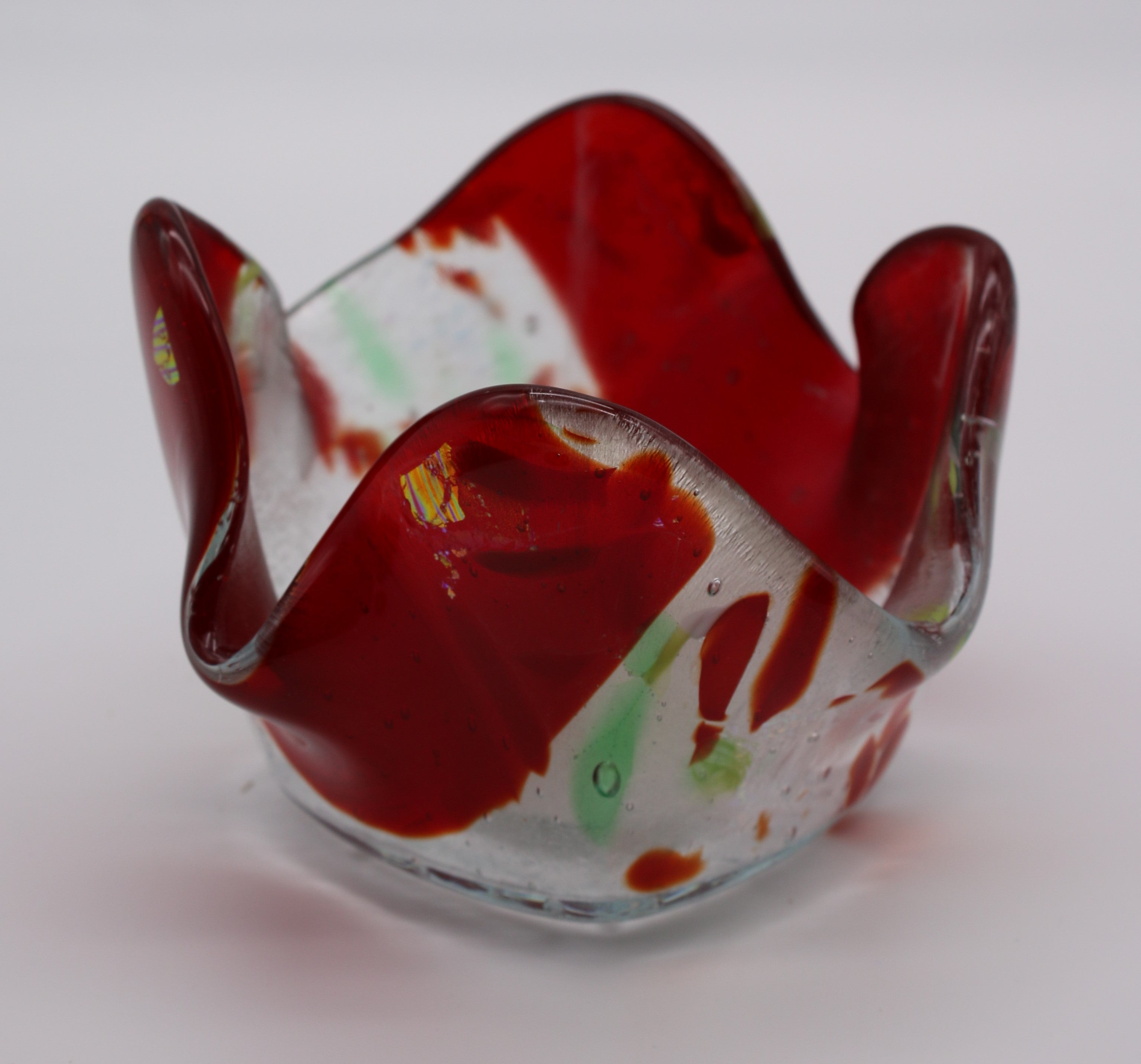 Red, Green and clear Candle Votive