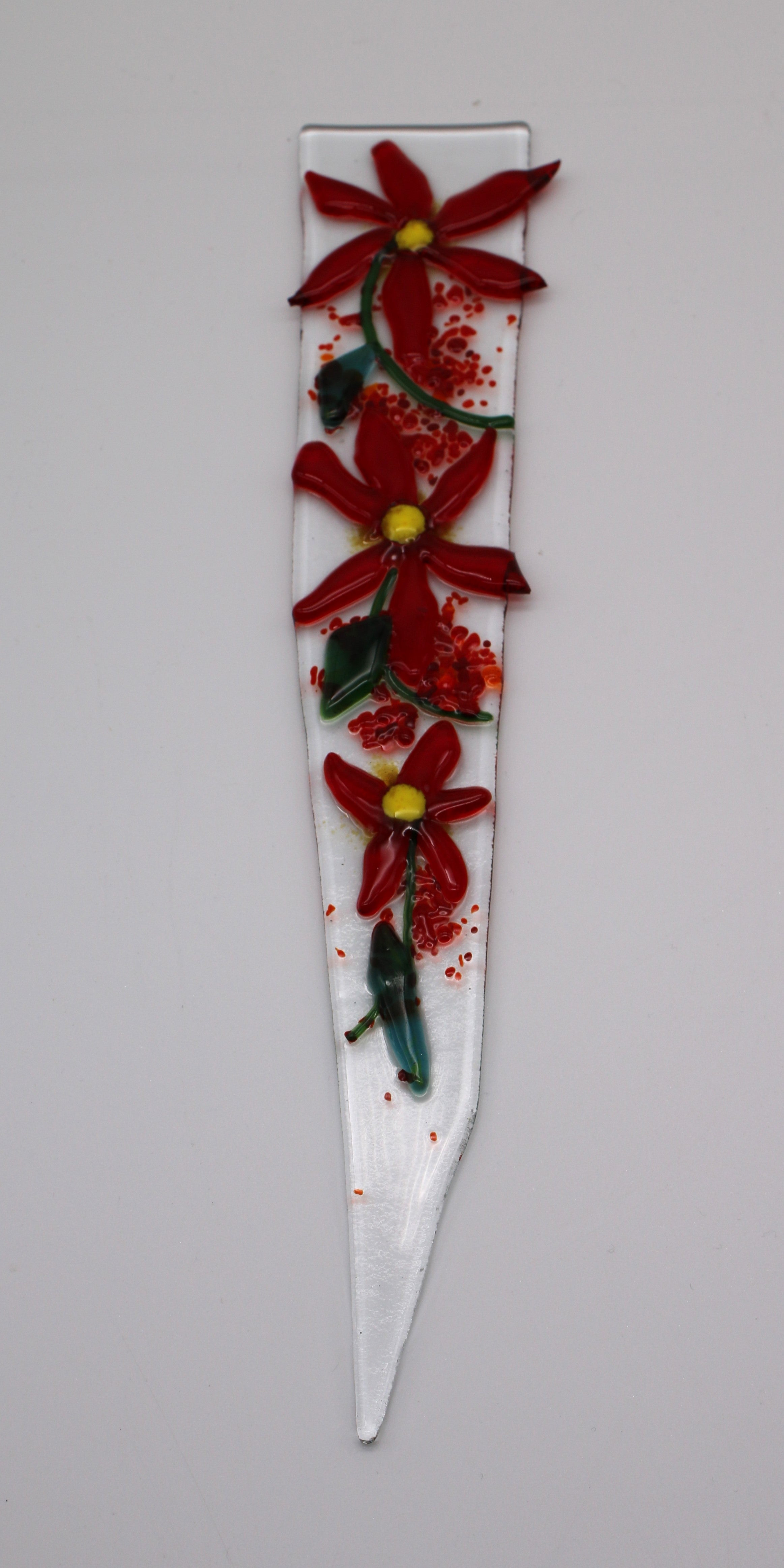 Three Red Flower Plant Stake