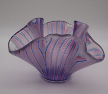 Load image into Gallery viewer, Light Red, Blue and white Striped Vase
