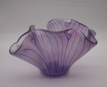 Load image into Gallery viewer, Light Red, Blue and white Striped Vase
