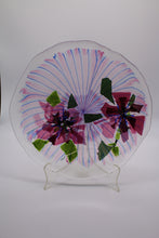 Load image into Gallery viewer, 12.5  Round Pink, Blue and light Blue Stretch Bowl with Confetti Flowers
