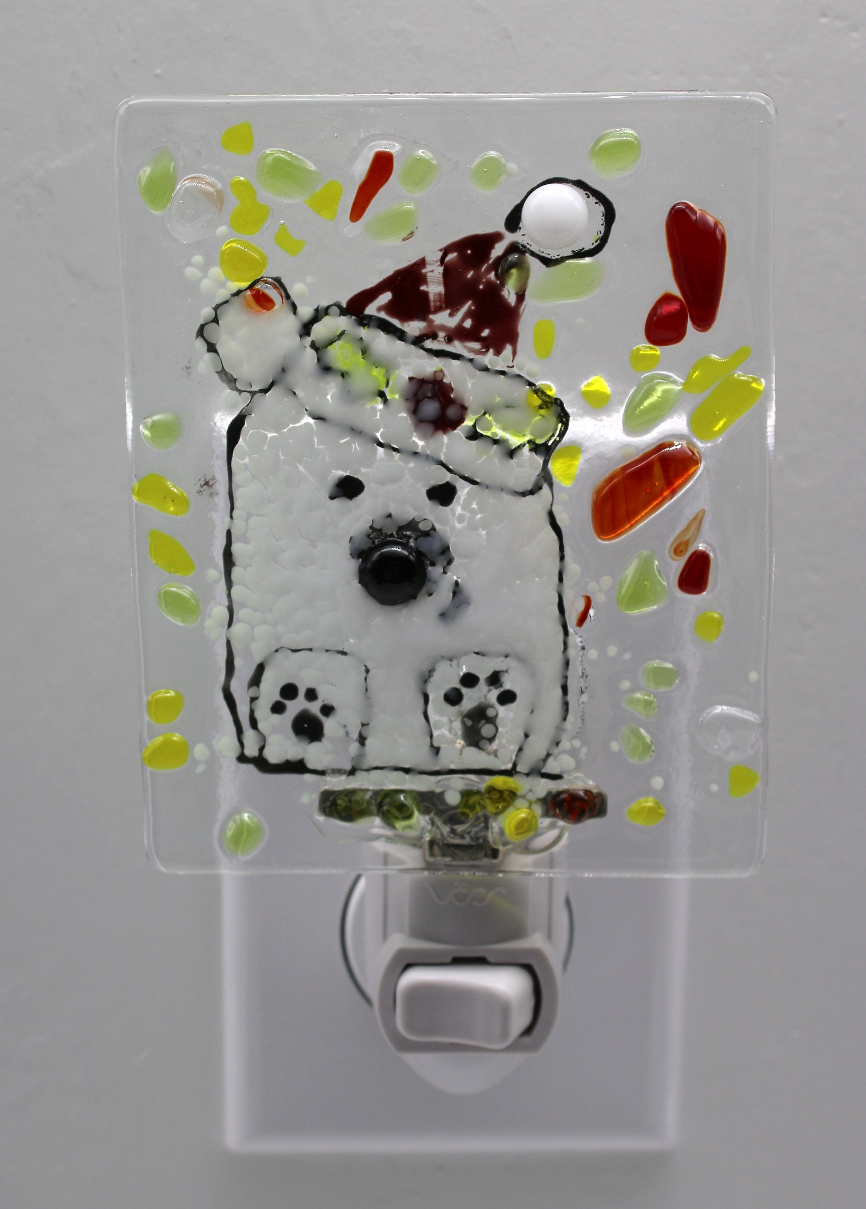 Christmas Bear with yellow and red Confetti