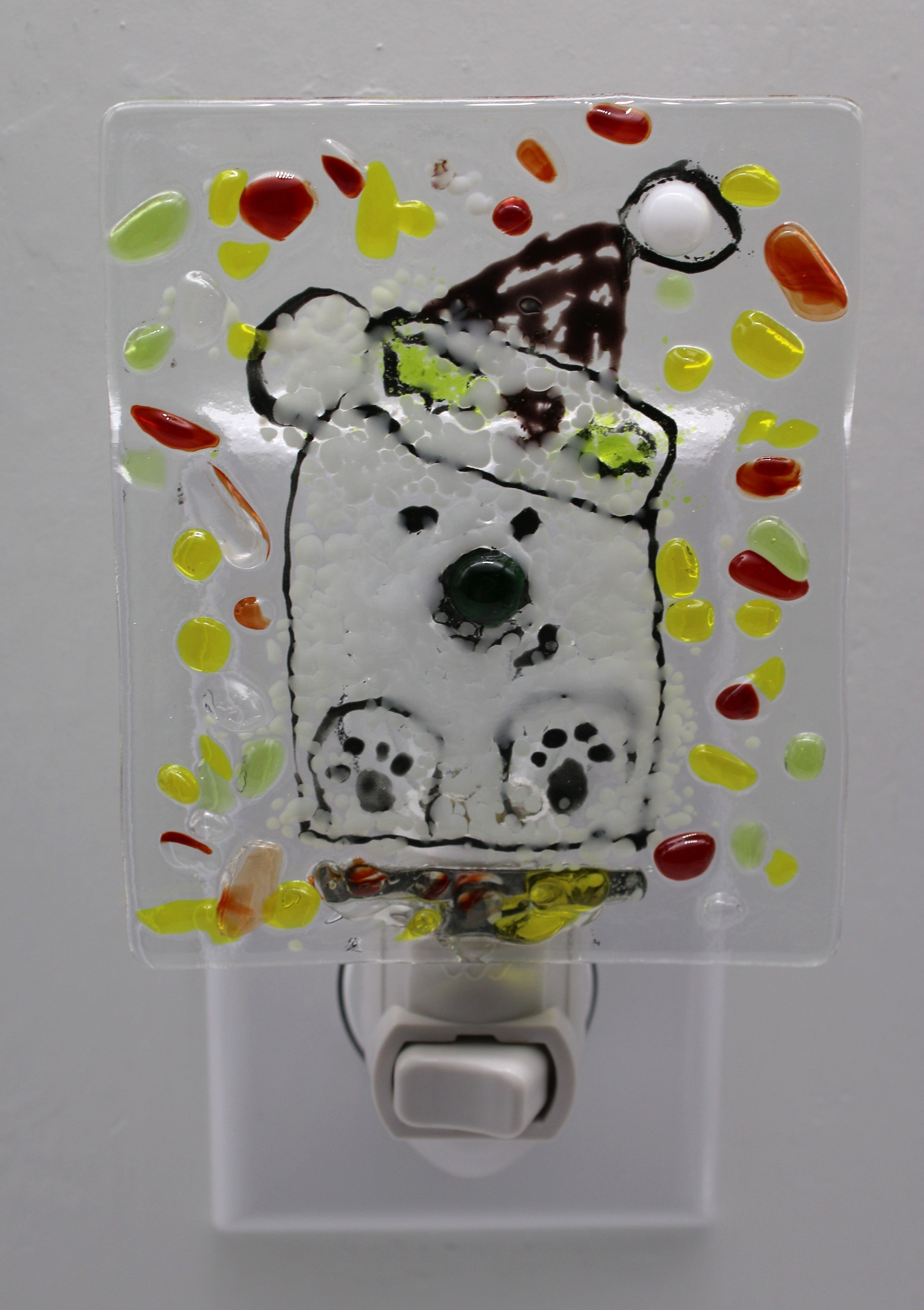 Christmas Bear with yellow and red Confetti