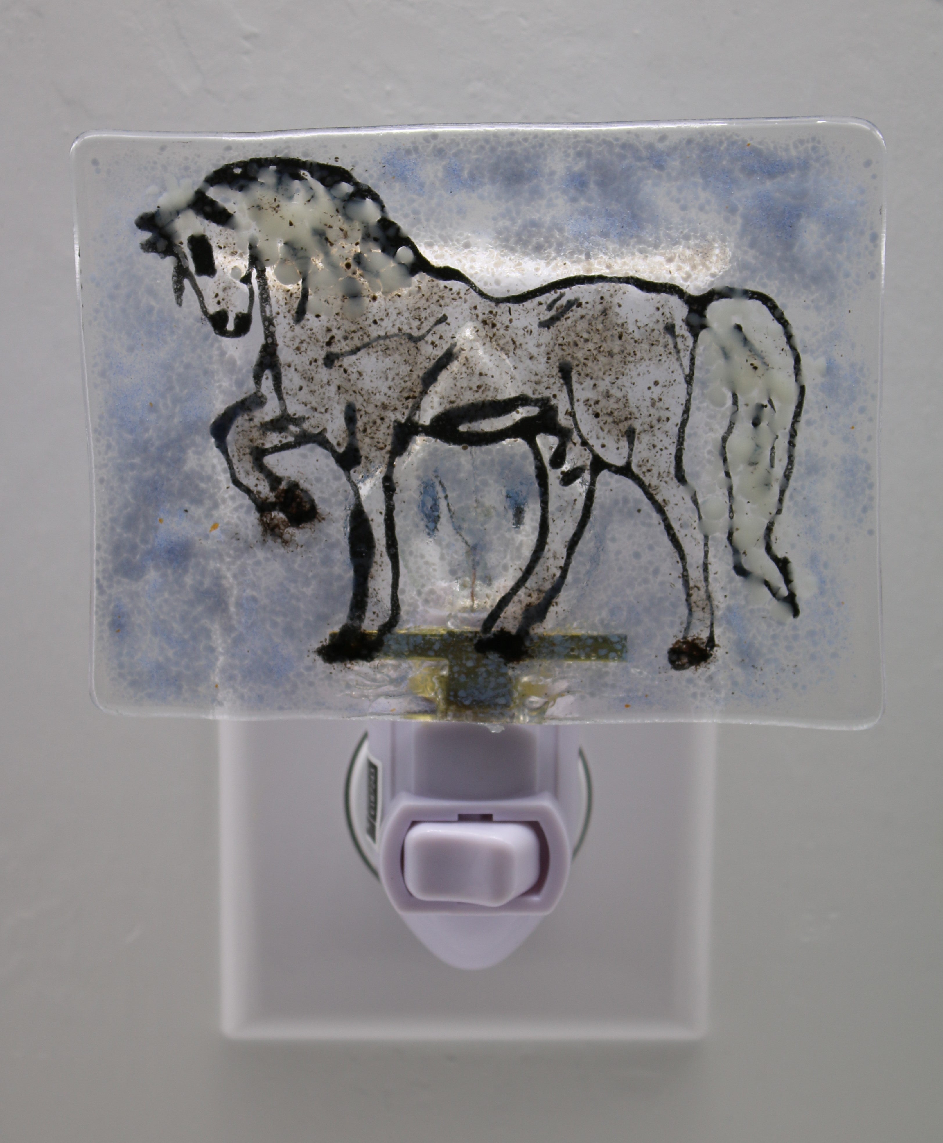 Black and White Horse Night Light