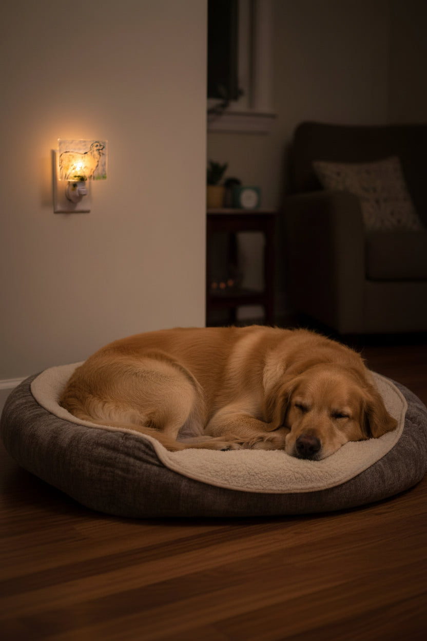 White Golden Retriever Night Light