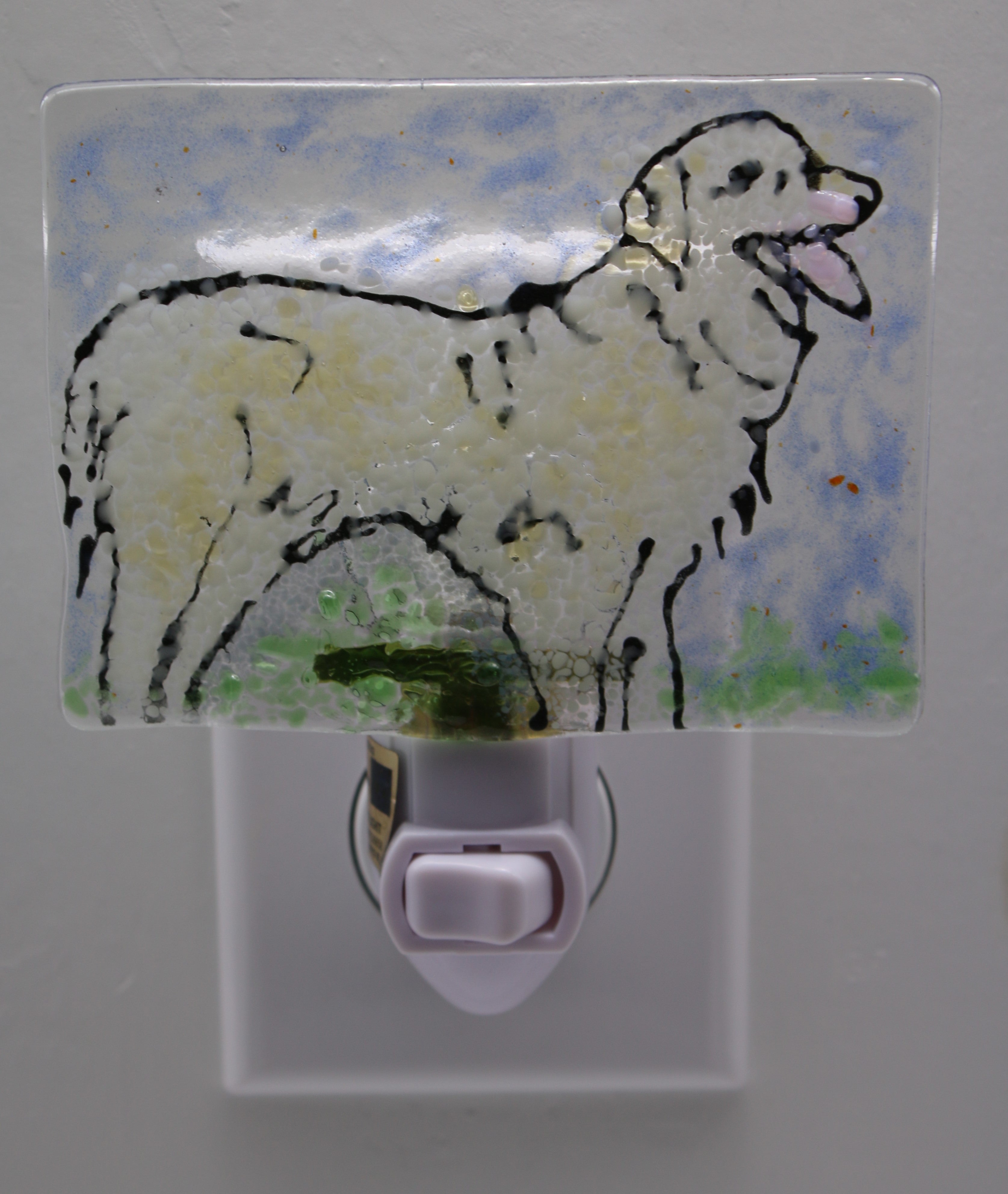 White Golden Retriever Night Light
