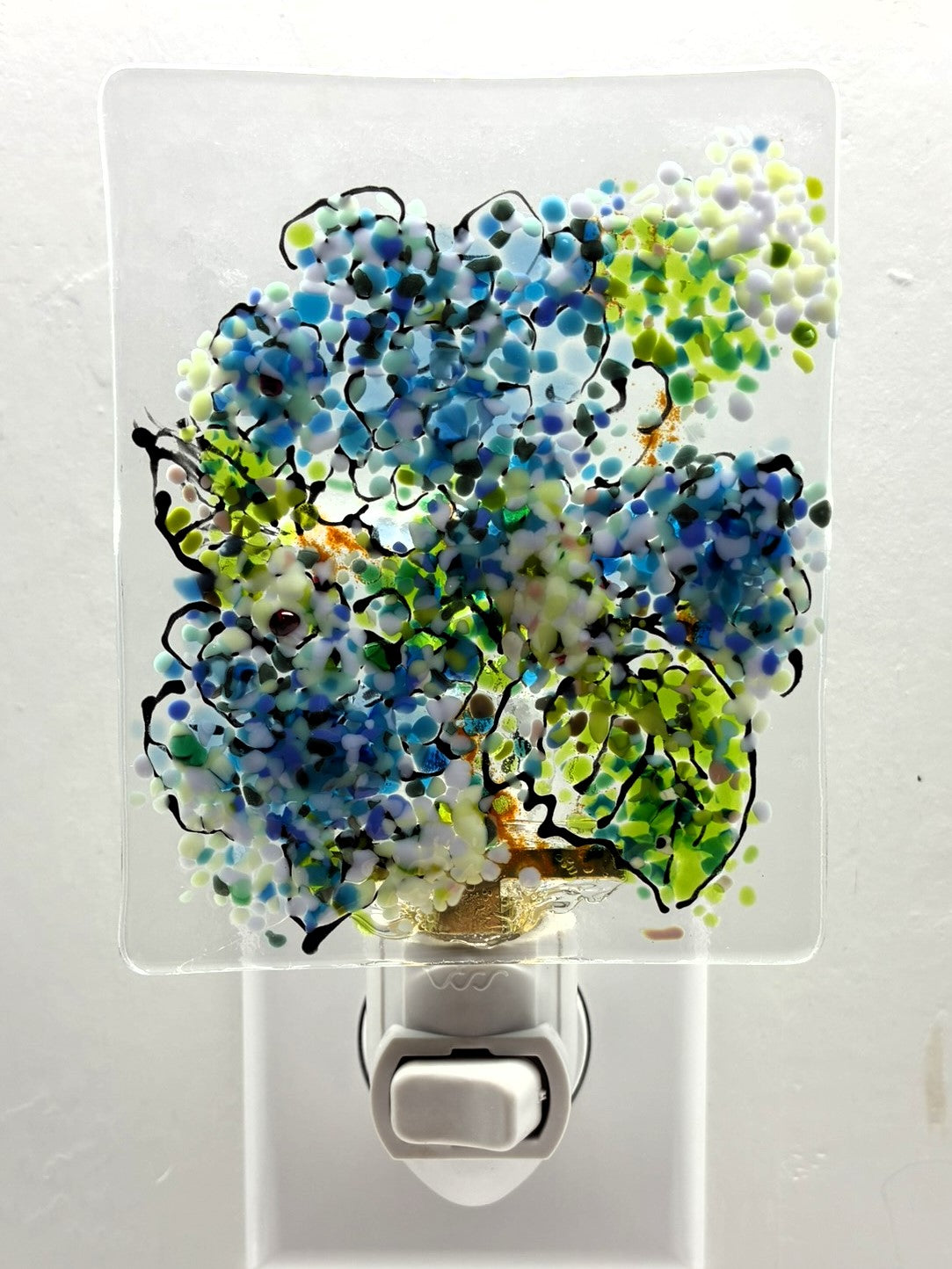 Blue and White Hydrangeas Night Light