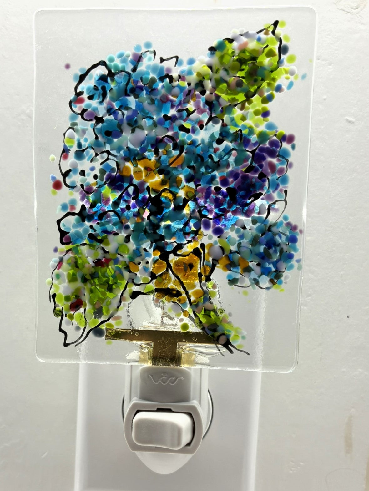Blue and White Hydrangeas Night Light