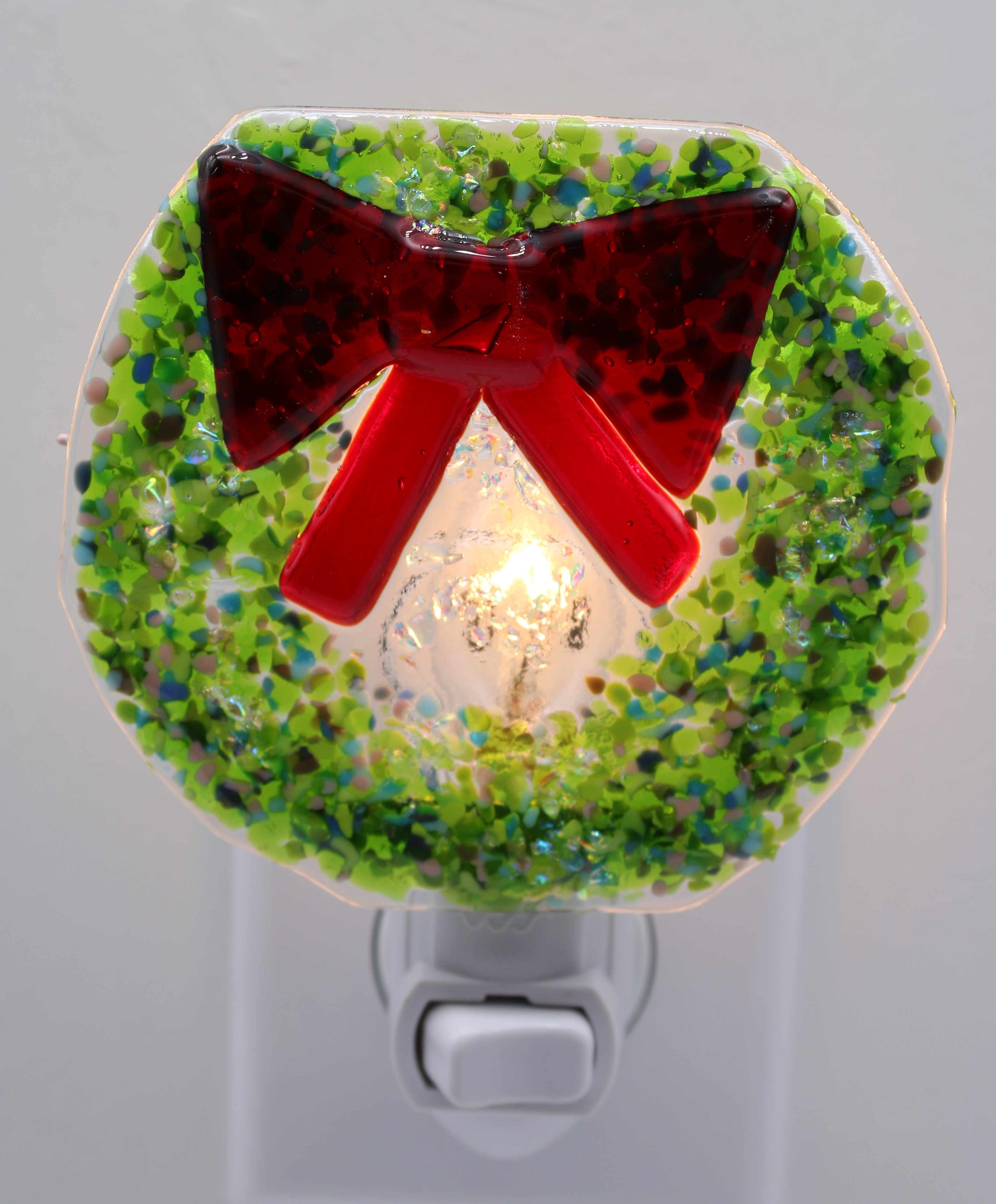 Round Christmas Wreath Light