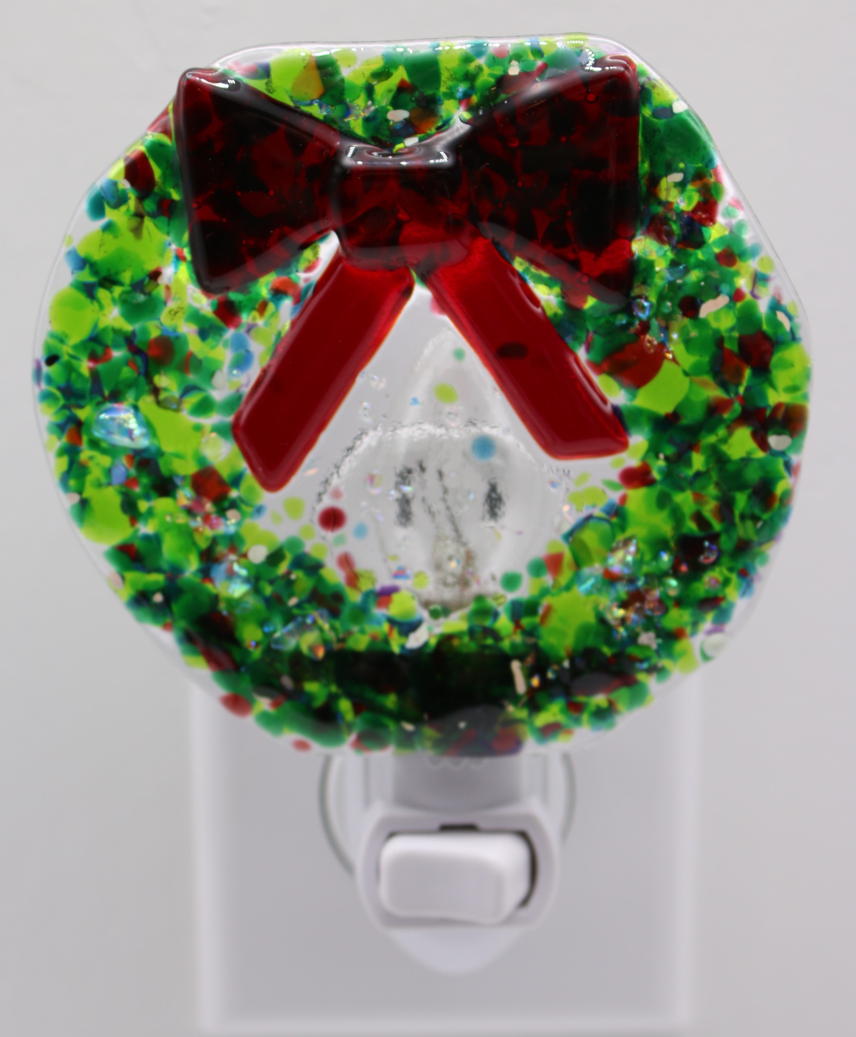 Round Christmas Wreath Light