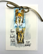 Load image into Gallery viewer, Sympathy watercolor Card with Prayer Angel
