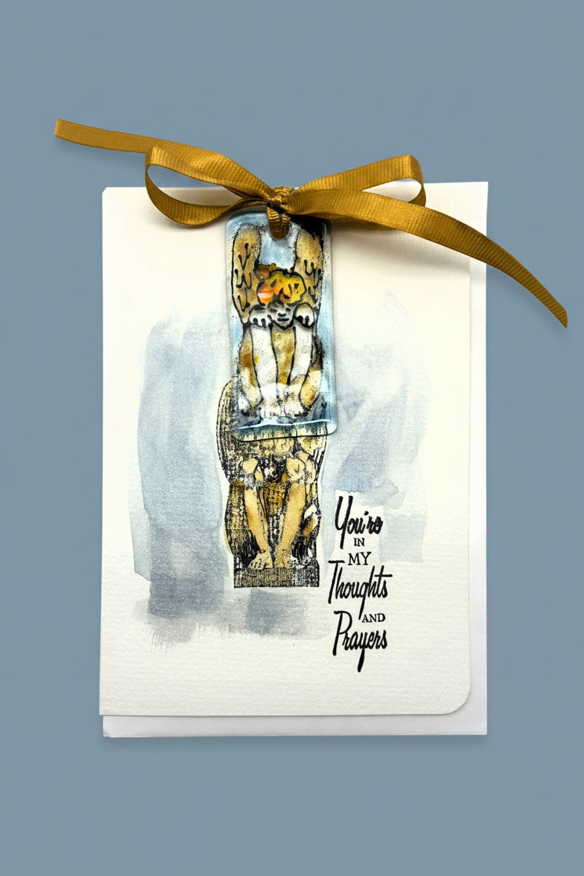 Sympathy watercolor Card with Prayer Angel
