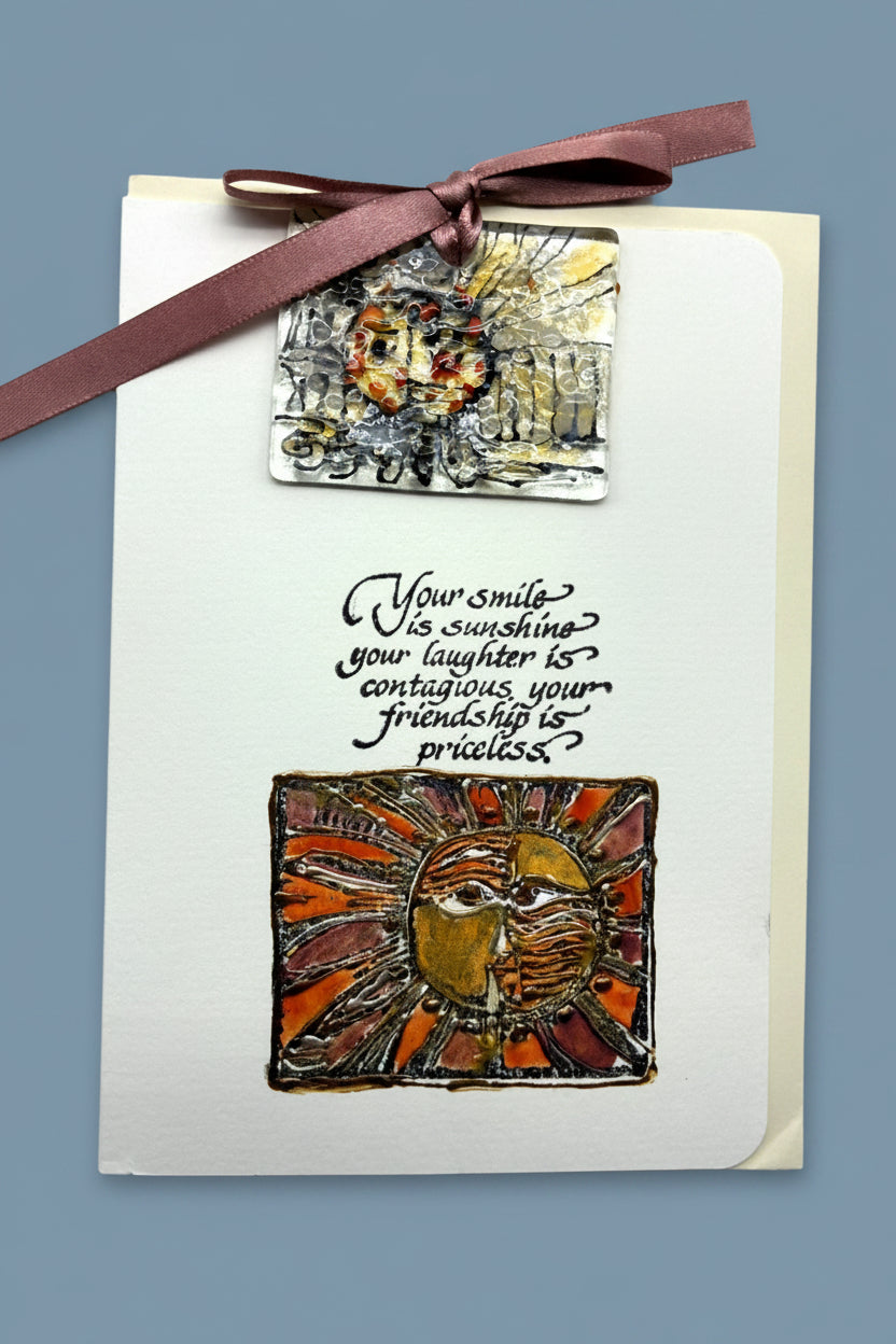 Sun Face Friendship Card