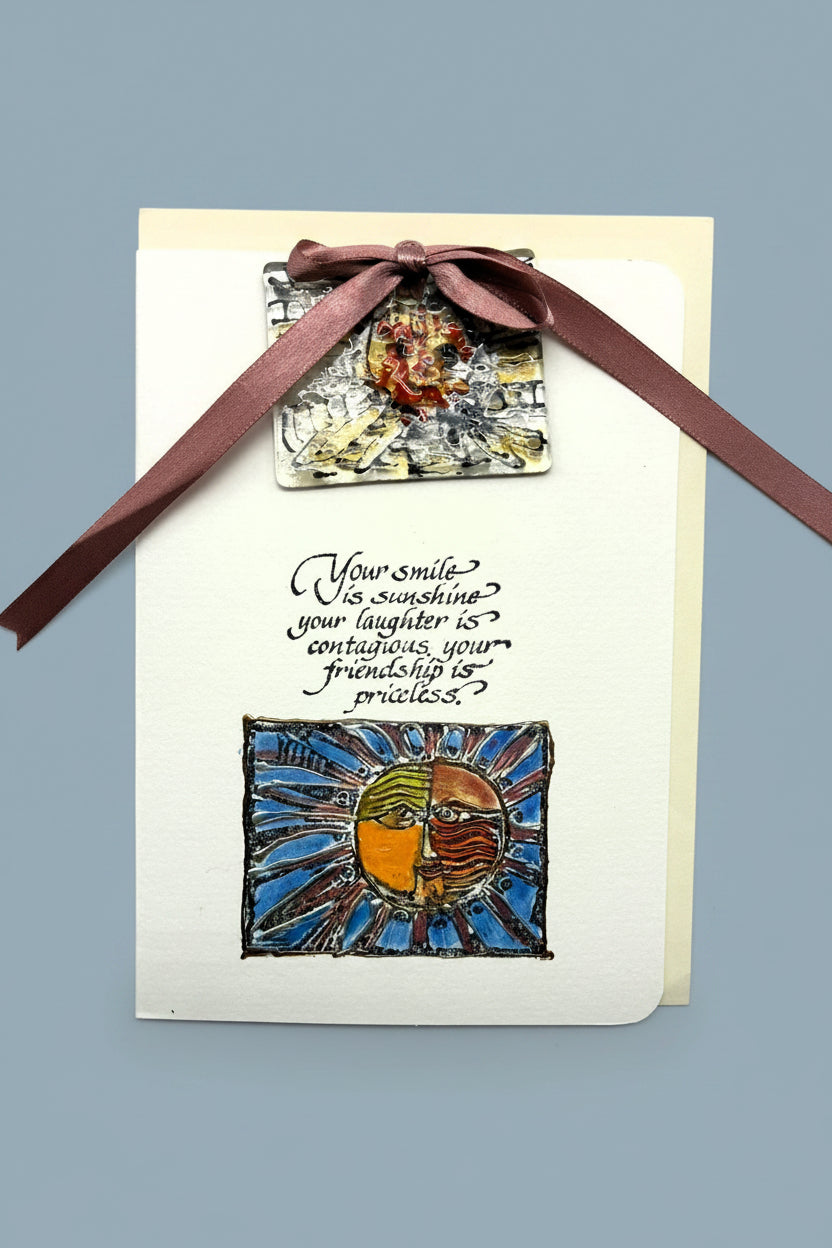 Sun Face Friendship Card