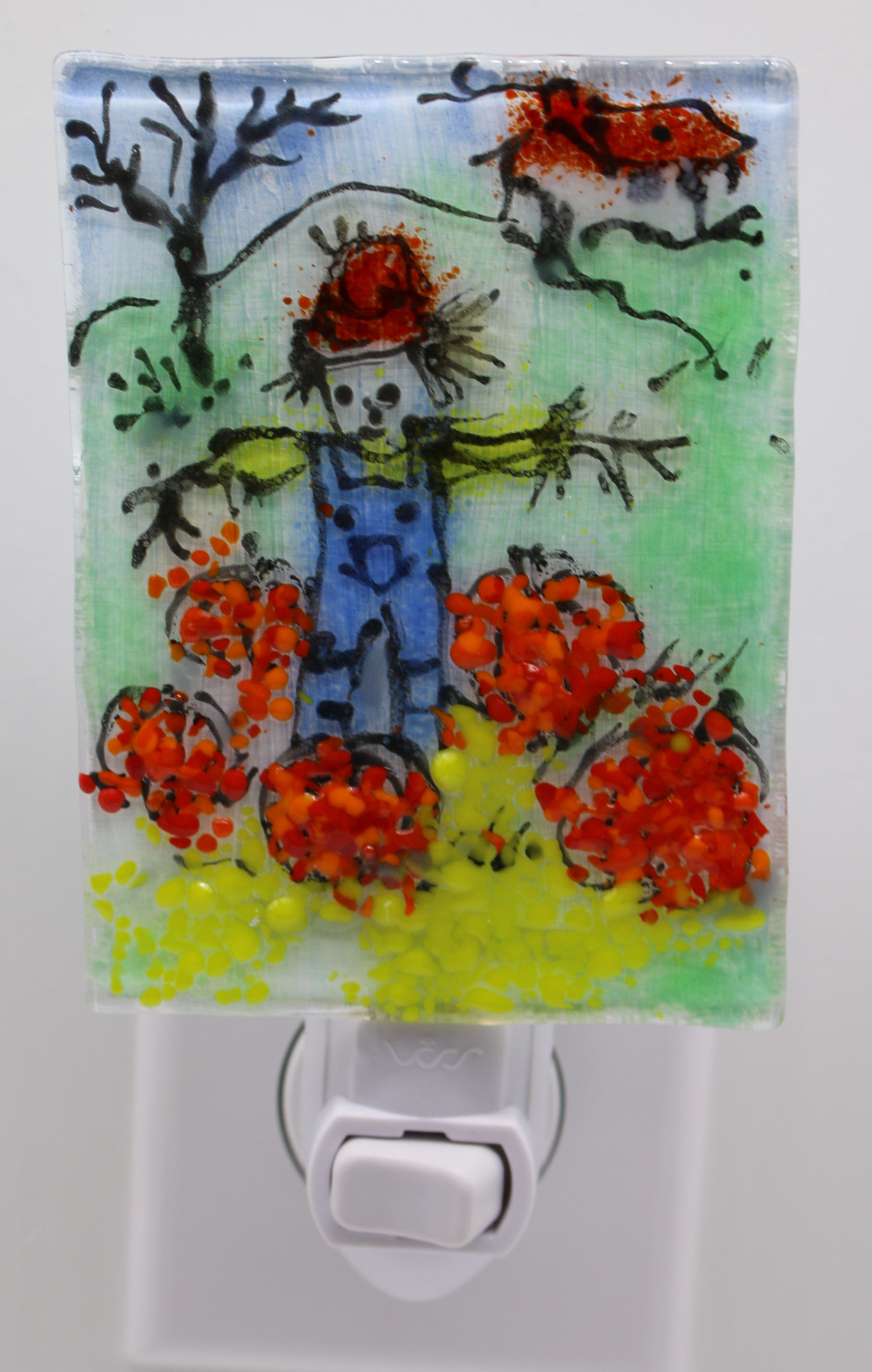 Scarecrow in Pumpkin Field Night Light
