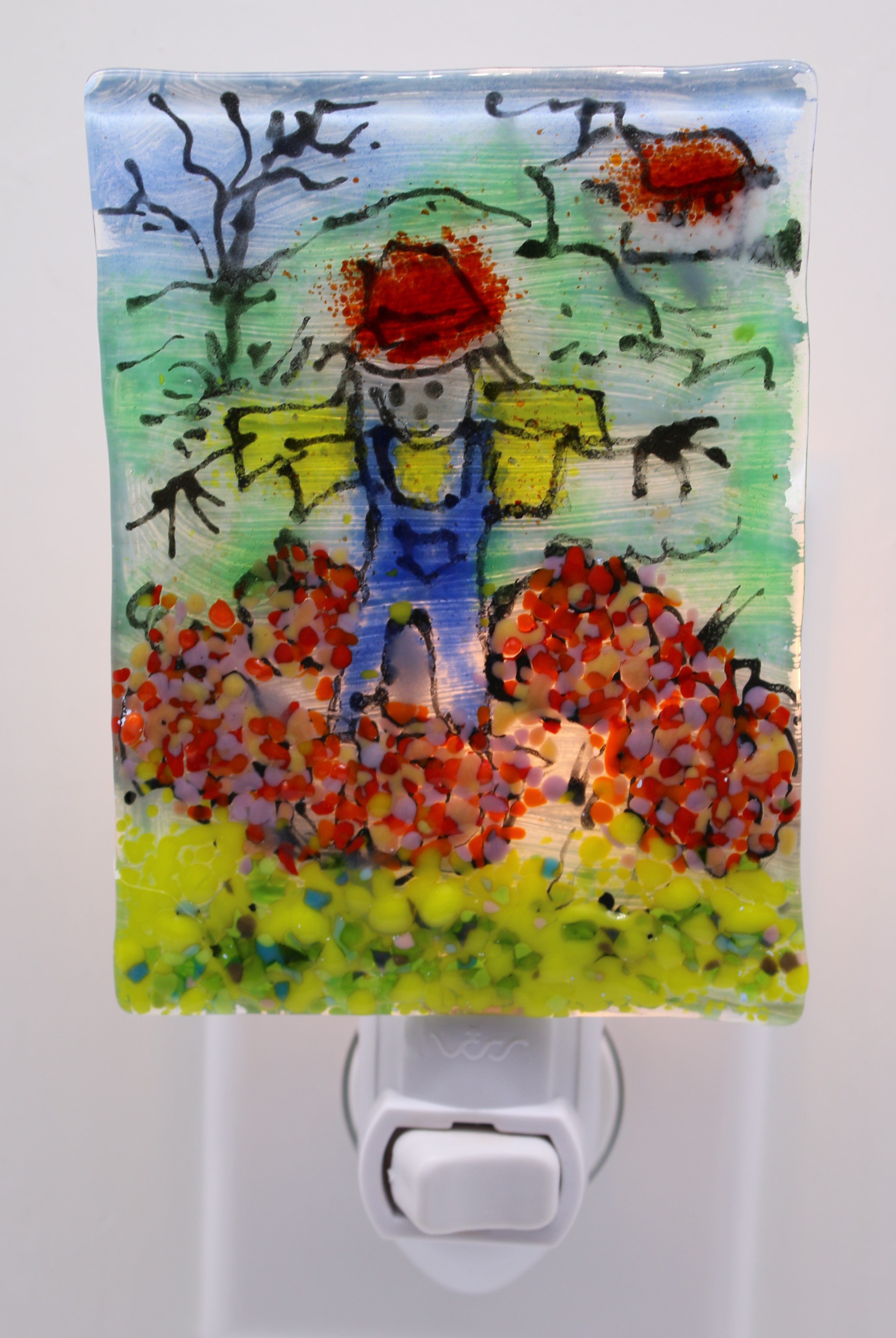 Scarecrow in Pumpkin Field Night Light