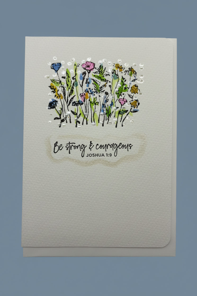 Be strong & courageous (Encouragement) Card