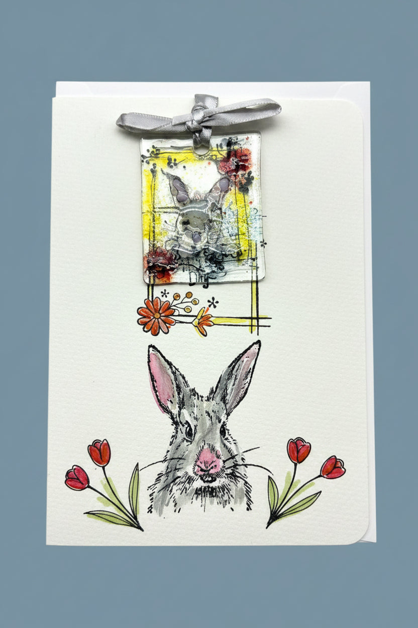 Happy Egg Day Easter Card with Bunny