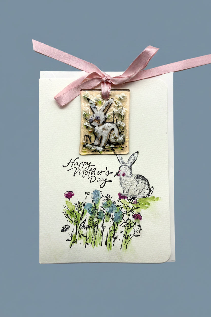 Happy Mother's Day Card with Bunny