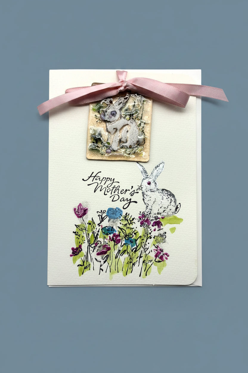 Happy Mother's Day Card with Bunny