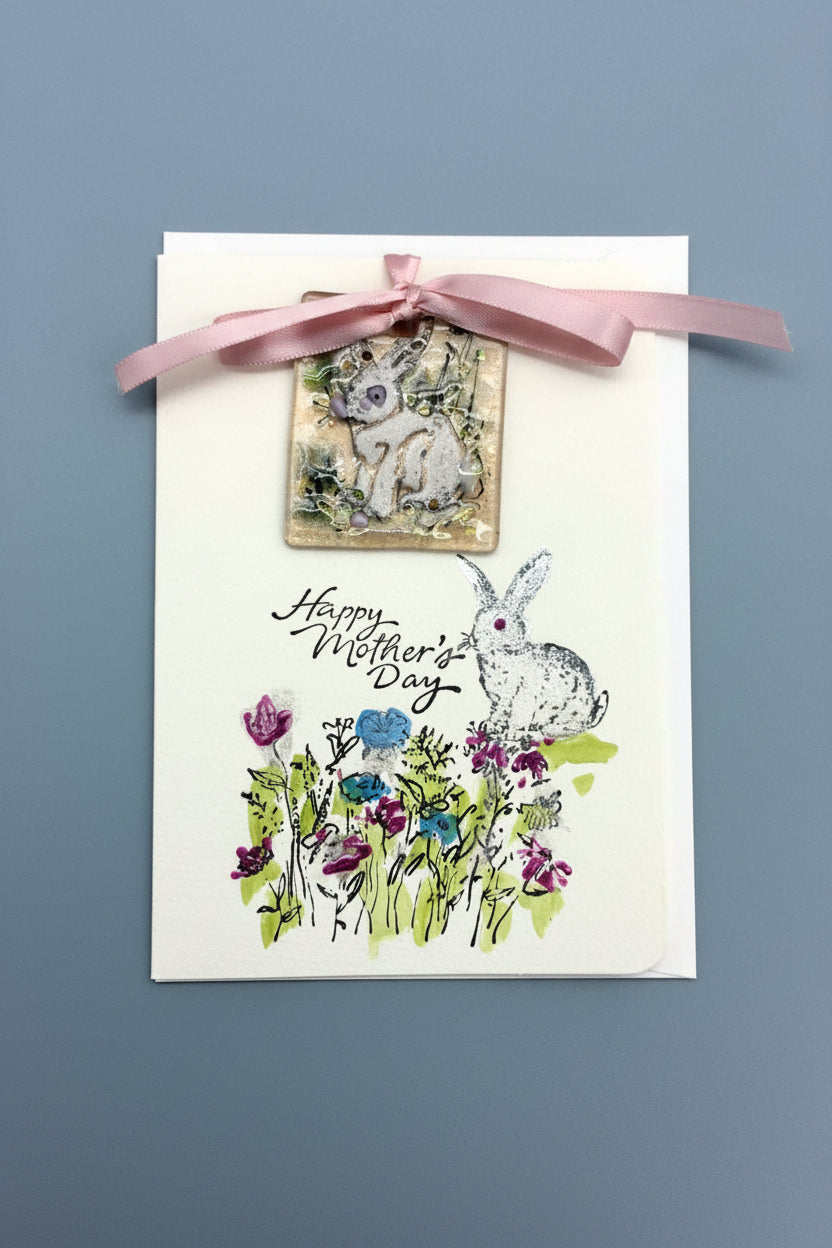 Happy Mother's Day Card with Bunny