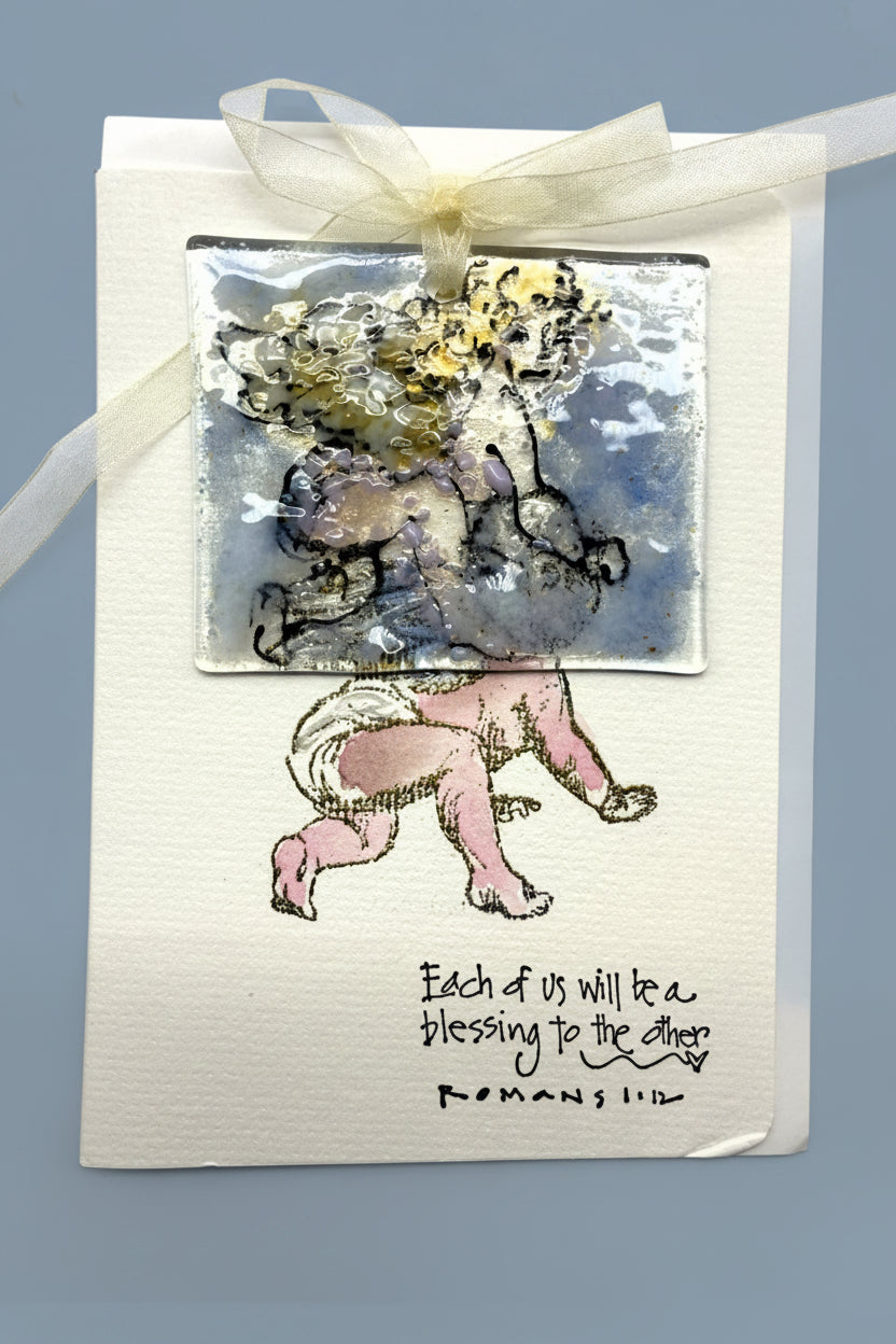 Baby Angel Blessing Card