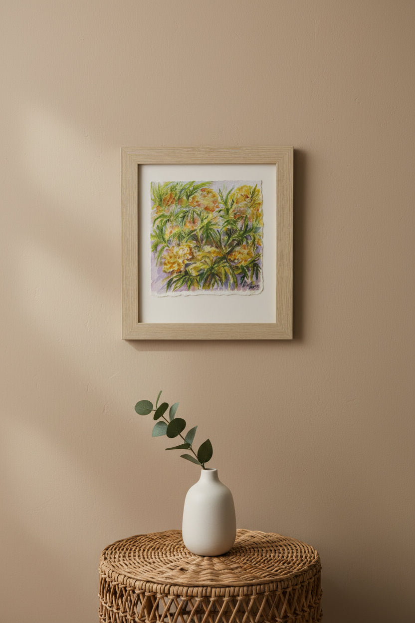 Marigolds Watercolor Painting