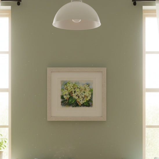 White African Violet Watercolor Painting
