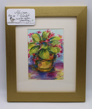 Load image into Gallery viewer, African Violet watercolor painting
