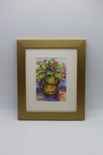 Load image into Gallery viewer, African Violet watercolor painting
