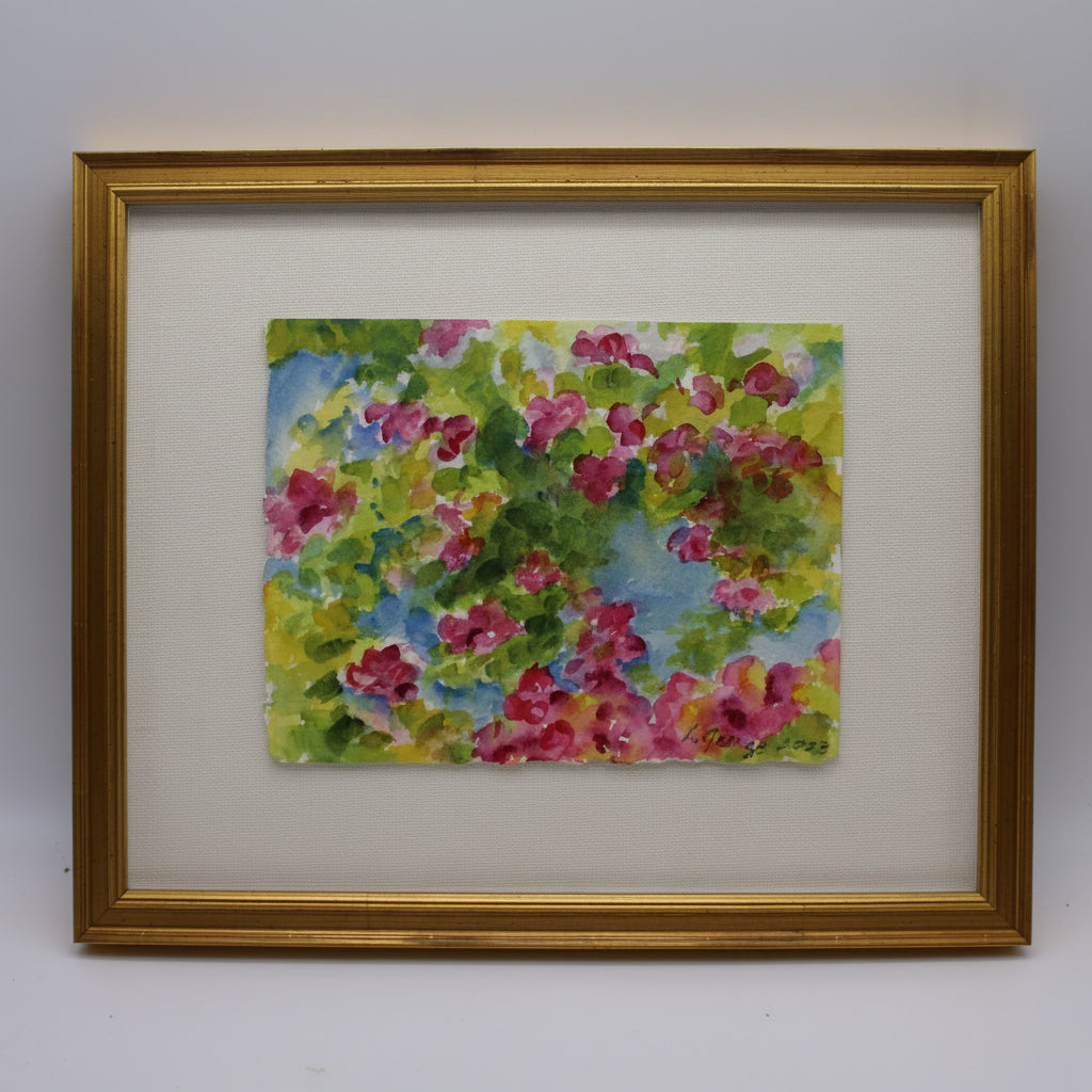 Floating Water Plants Watercolor Painting