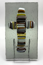 Load image into Gallery viewer, Large Cross on Light Gray Bubble and Transparent Glass
