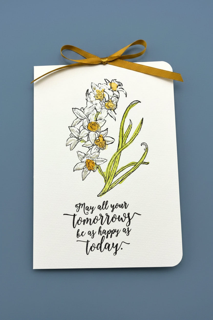 May all your tomorrows be as happy as today Wedding Card