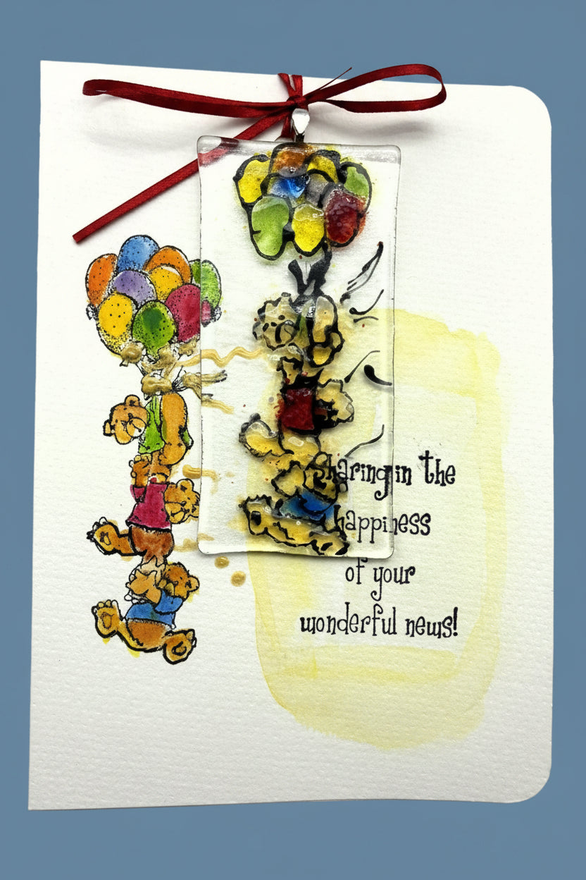 Bear with Balloon's Shower Card